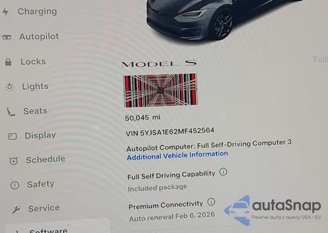 2021 Tesla Model S Plaid Tri Motor All-Wheel Drive from USA, damaged, VIN 5YJSA1E62MF452564